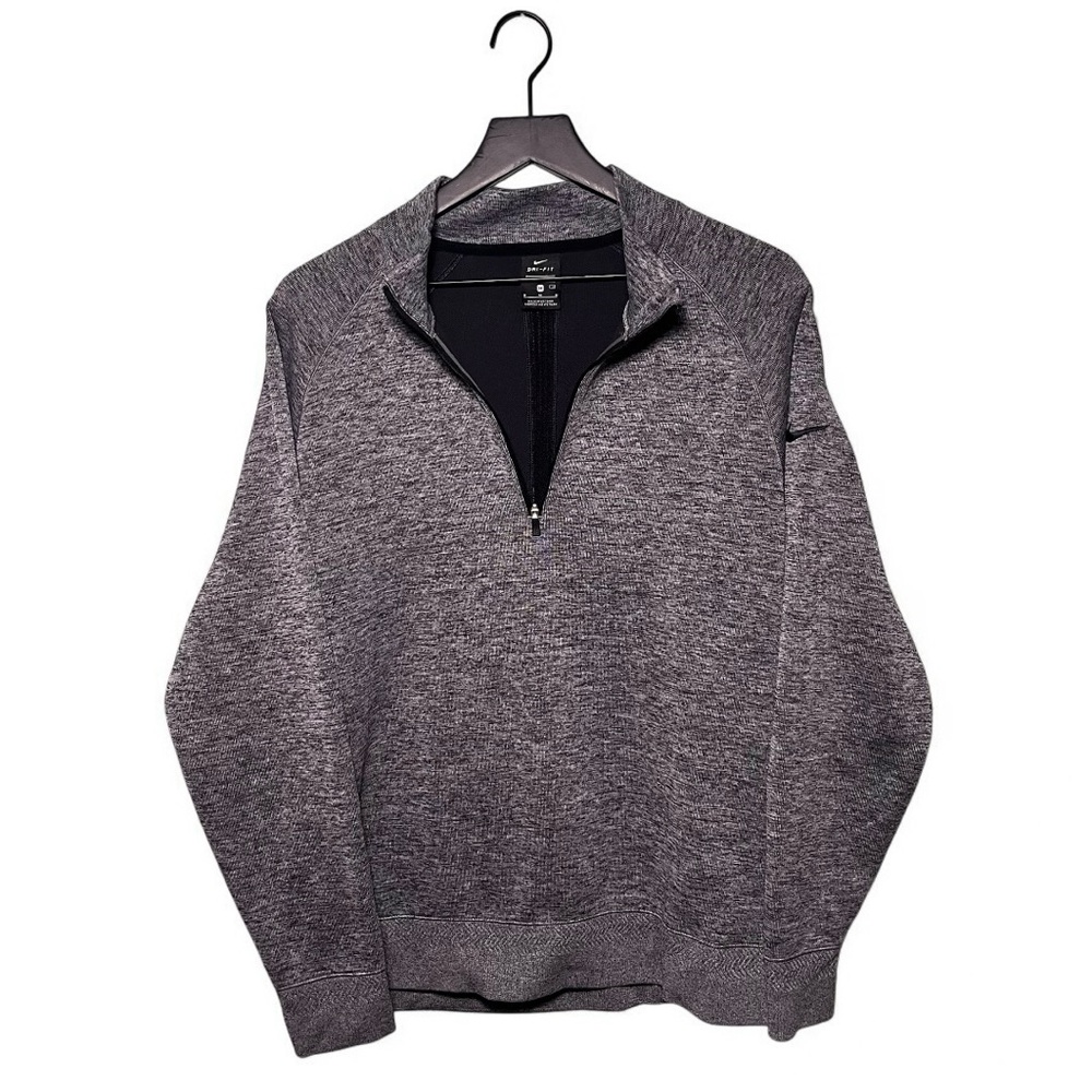 Nike Dri Fit Men's Gray Quarter-Zip Sweater M - Picture 3 of 7